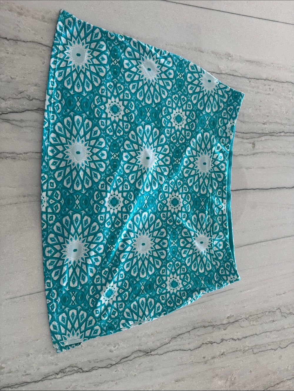 Tranquility by Colorado Clothing Turquoise and White Floral-Print Mini Skirt